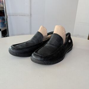 UGG Thurston Black Leather Men's Slip-Ons Loafer Shoes SZ 10 Soft Comfy Casual